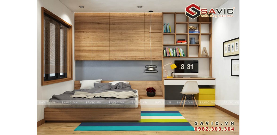 Thiết kế không gian nội thất chung cư đẹp phong cách hiện đại NTC1602