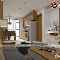 Thiết kế nội thất chung cư đẹp đơn giản hiện đại NTC1507